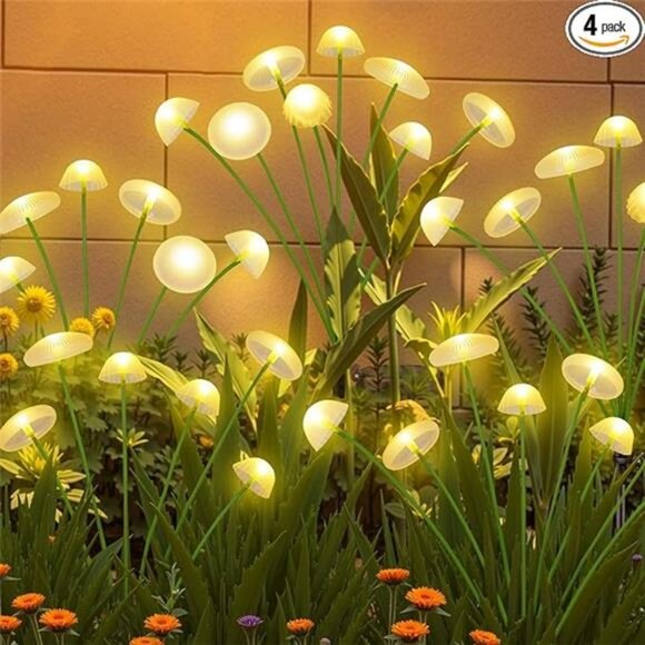 32LED Solar Garden Lights Outdoor Waterproof | Solar Mushroom Lights - Picture 7 of 7